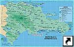 Карта Доминиканской республики (англ.)