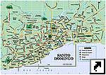Карта Санто-Доминго, столицы  Доминиканской республики (англ.)