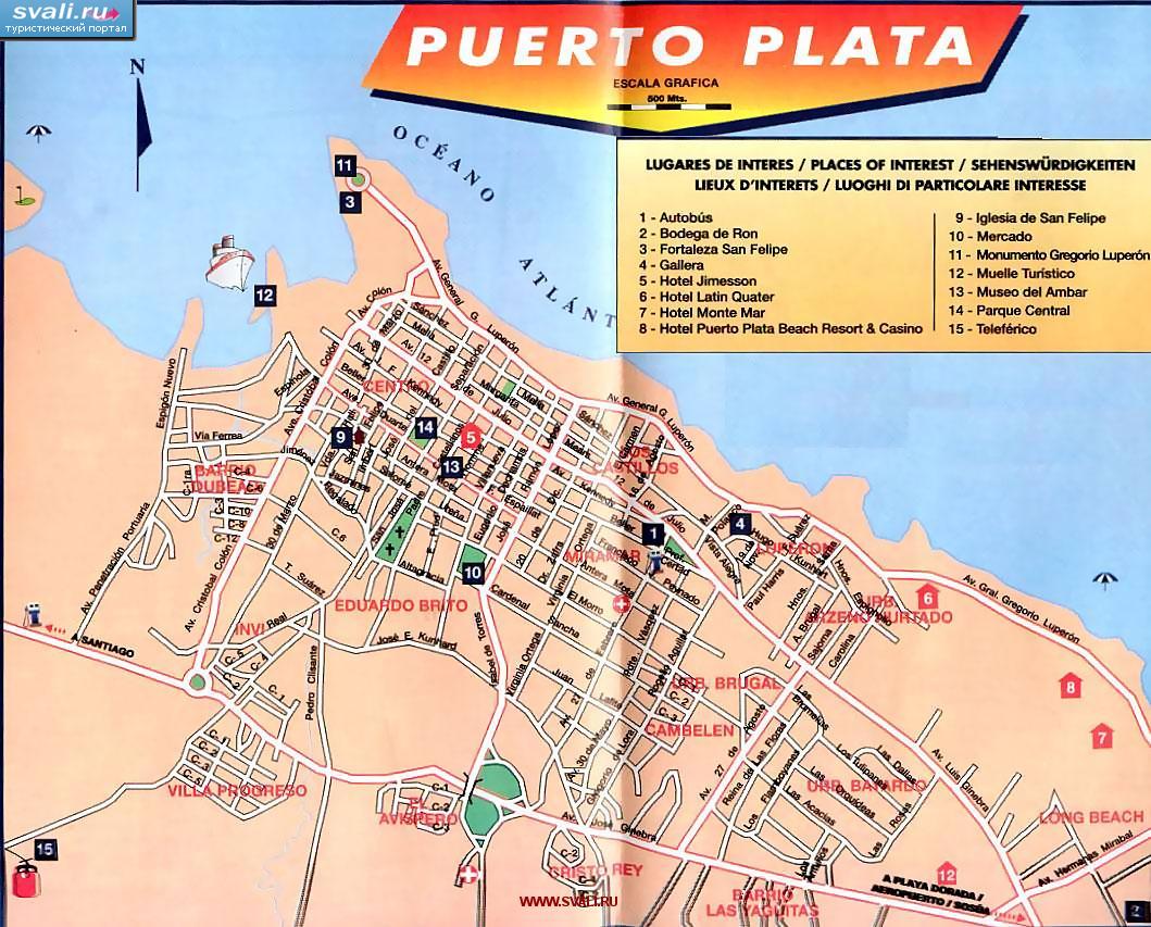 Карта Пуэрто Плата (Puerto Plata), Доминиканская республика.