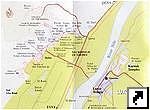 Карта западного берега Нила (Долины Царей и ее окрестности), Луксор, Египет.