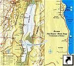 Подробная карта региона Эйн Бокек - Неве Зоар, Мёртвое море, Израиль.