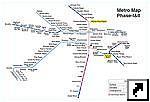 Карта метро Дели, Индия (англ.)