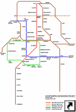 Карта метро Джакарты, Индонезия (англ.)