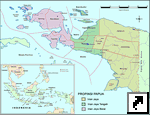 Карта провинций острова Новая Гвинея, Ириан Джая, Индонезия (англ.)