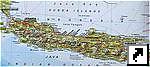 Туристическая карта острова Ява (Java), Индонезия (англ.)
