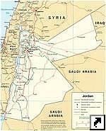Карта Иордании (англ.)