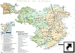 Карта провинции Жирона, Каталония, Испания (исп.)