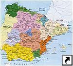 Карта Испании (англ.)