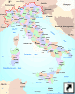 Карта Италии (англ.)