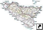 Карта Сицилии, Италия (итал.)