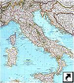 Подробная Карта Италии (итал.)