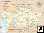 Карта Казахстана (англ.)