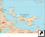 Карта провинции Остров Принца Едуарда, Канада (англ.)