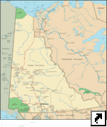 Карта провинции Юкон, Канада (англ.)