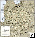 Карта Литвы (англ.)