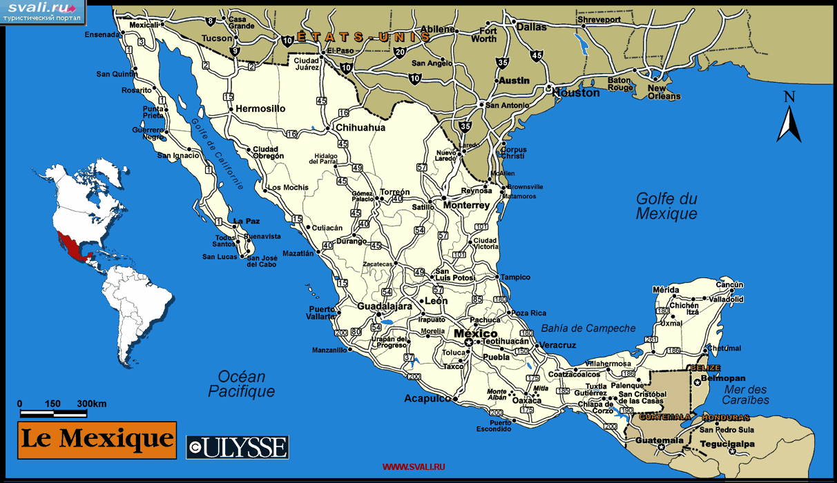 Карта Мексики (исп.)