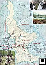 Карта Вилюйского улуса, Якутия, Россия.