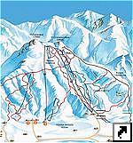 Схема трасс горнолыжного курорта Пояна Брашов, Румыния (англ.)