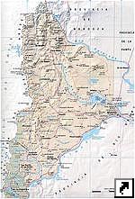 Карта провинции Неуквен (Neuquen), Аргентина (исп.) 