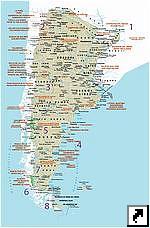 Туристическая карта Аргентины (исп., англ.)