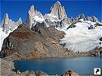 Национальный парк Лос Гласьярес (Los Glaciares), лагуна los Tres, горный массив Фитц Рой (Fitz Roy), провинция Санта-Крус (Santa Cruz), Аргентина.