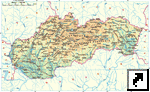 Карта Словакии с рельефом (слов.)