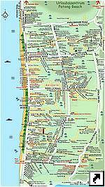 Карта пляжа Патонг (Patong), остров Пхукет (Phuket), юг Тайланда (англ.)