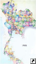 Карта провинций Тайланда (англ.)