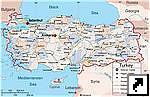Карта Турции (англ.) 