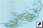 Карта острова Кандау, Фиджи (англ.)