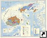 Очень подробная геологическая (с глубинами и коралловыми рифами) карта Фиджи (англ.)
