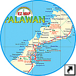 Карта окрестностей Пуэрто-Принцеса, остров Палаван (Palawan), Филиппины (англ.)