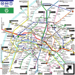 Схема метро Парижа, Франция (франц.)