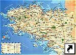 Карта Бретани, Франция (на французском с русской легендой).