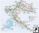 Карта автодорог Хорватии (англ.)