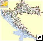 Подробная карта Хорватии (хорв.)