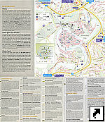 Туристическая карта города Чешски Крумлов с описанием достопримечательностей (англ.)