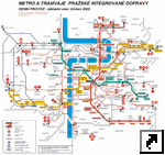 Схема метро Праги (чеш.)
