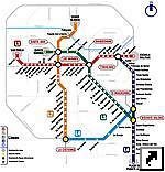 Карта метро Сантьяго (Santiago), Чили (исп.)