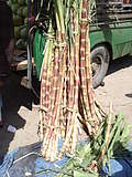 Ибб. Сахарный тросник  йеменцы разрезают (вернее рубят) и употребляют как чупа чупсы. В основном продают около медресе (школа) (480x640 151Kb)